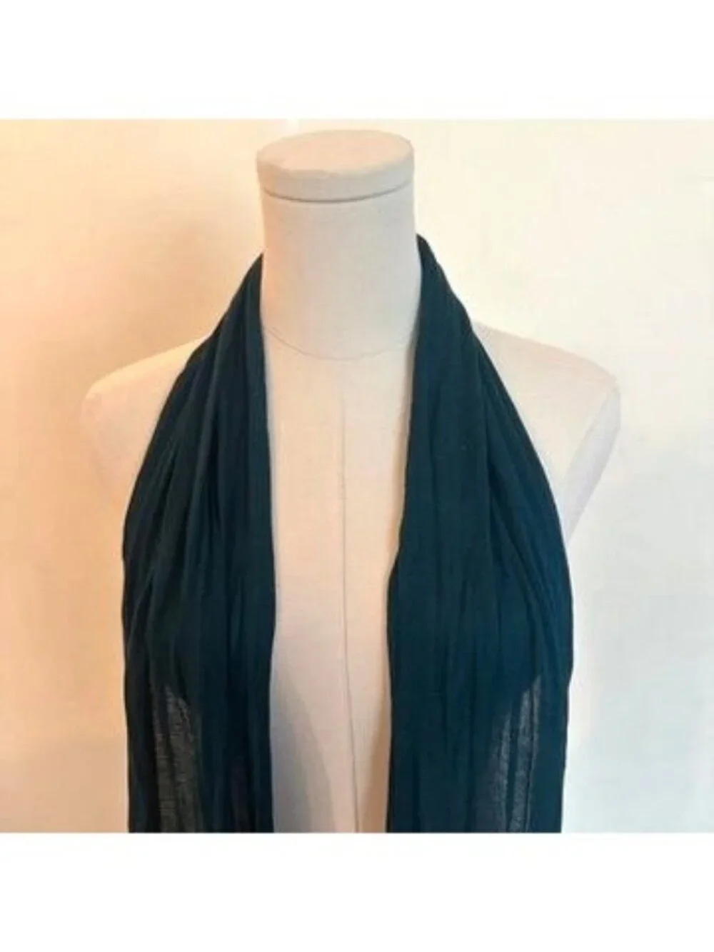 Mahaguthi Handmade Scarf 100% Bamboo 15x70 Inches Teal Dry Clean Only